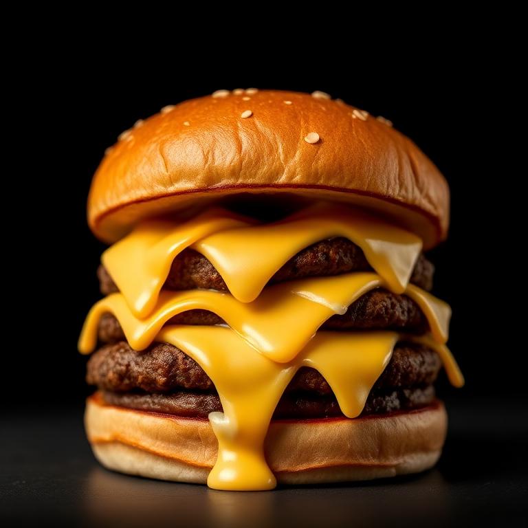 Triple Cheese Melt Burger