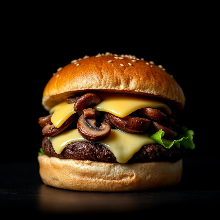 Mushroom Swiss Burger