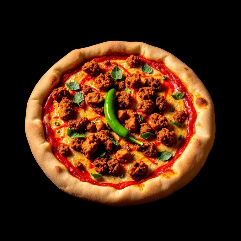 Spicy Chicken Keema Pizza